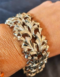 Armband Vintage American Jahre 60 Versilbert Signature Coro - Vtg Armband - Bild 1 von 5