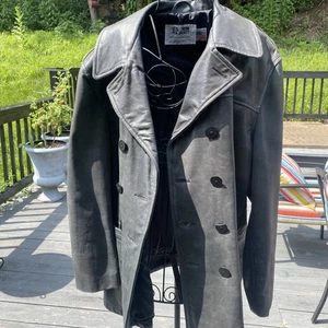 Chaqueta de cuero gris marino Distressed Schott U.S. 740N XXL - Imagen 1 de 17