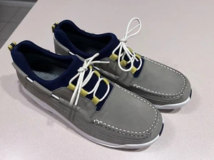 COLE HAAN Women's Grey/Navy Leather Sneakers Size 9B - Picture 1 of 5