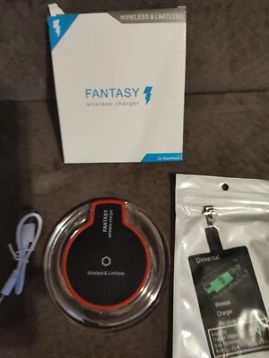 Fantasy Wireless Fast QI Charger w/ Micro-Usb Type B Adapter  - Image 1 of 2
