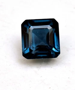 Treated Indicolite Tourmaline 5.95 Ct Emerald Cut With Macro Faceted For Ring - Picture 1 of 6