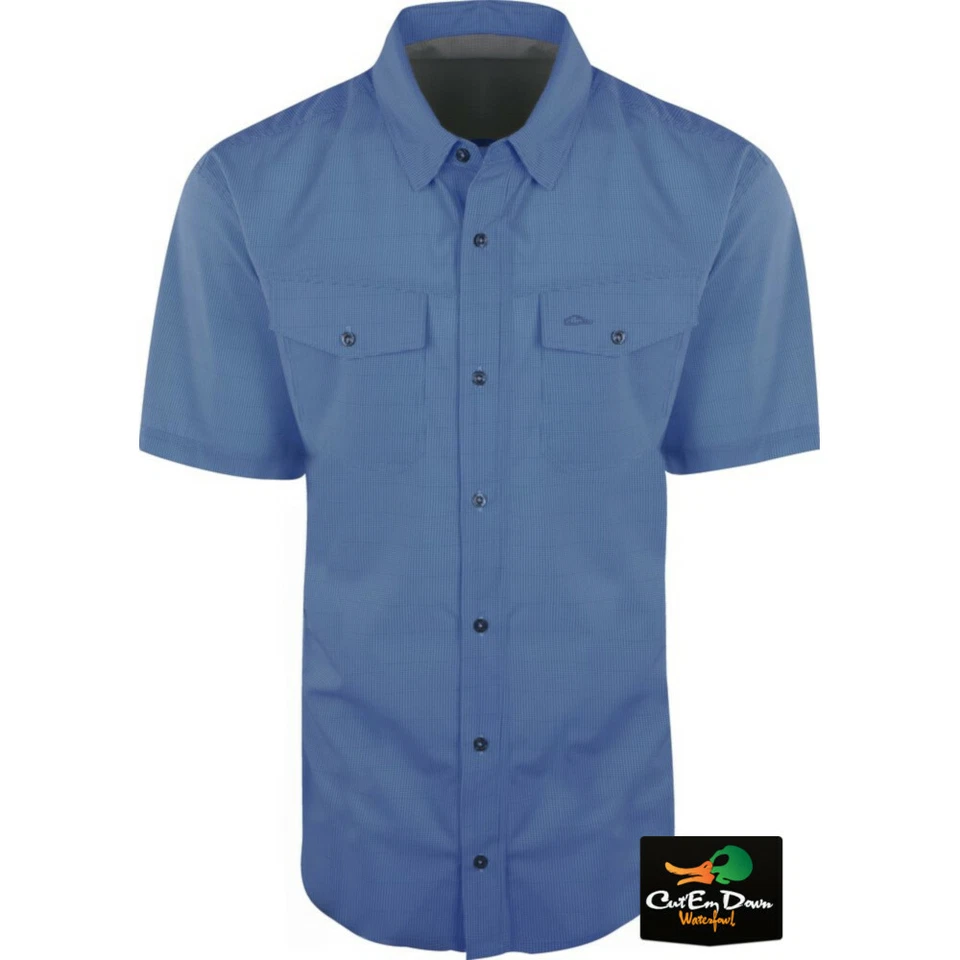 DRAKE WATERFOWL CLOTHING COMPANY SHORT SLEEVE TRAVELER'S CHECK SHIRT - Image 1 of 1