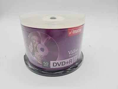 Imation 50 DVD+R Blank Discs Spindle Blank Media 8x 2hr BRAND NEW SEALED DVDR+ - Image 1 of 4
