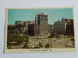 Public Square Looking Southeast, Cleveland Ohio Posted 5 cent stamp 1964 - Picture 1 of 8