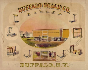 Buffalo Scale Co vintage ad poster repro 16x20 - Picture 1 of 1