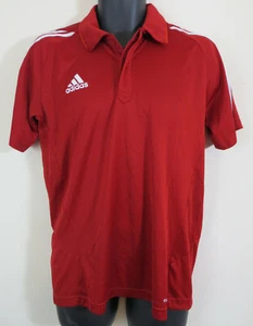 Adidas Poloshirt Trikot Oberteil Tee T Rot Sport Kragen Trikot Herren 40/42 Medium - Bild 1 von 6