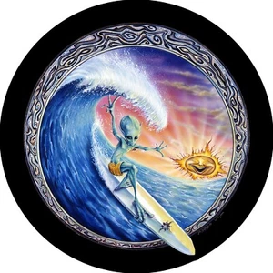 Alien Surfing Spare Tire Cover Any Make/Model-Menu for tire size/camera opening - Picture 1 of 5