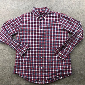 Jack Spade Shirt Men Medium Red Blue Check Plaid Preppy Casual Button Up - Picture 1 of 9
