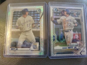 Bowman 2020 cromado Bobby Witt JR MoJo lote de 2 refractores BCP-1 BCP-160 - Imagen 1 de 4