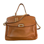 Coach 1941 Madison Pebbled Leather Pinnacle Frame Top Handle Camel 30228