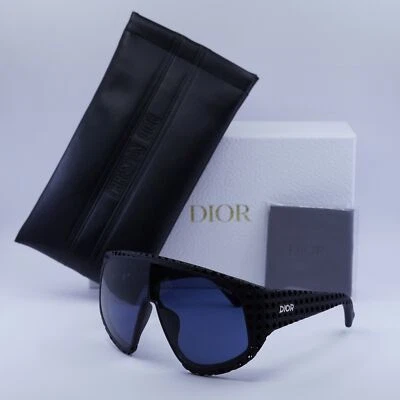 Dior DIOR3D M1U 11B0 Matte Black/Blue 131-0-130 Sunglasses New Authentic - Image 1 of 4