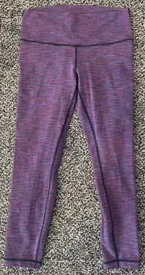 Leggings Lululemon High Times tamanho 6 corante espacial joias magenta - Imagem 1 de 4