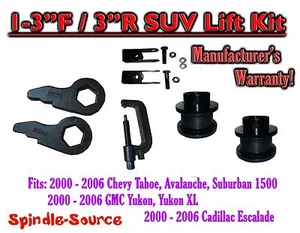 1-3" / 3" Torsion Key Lift Chevy Spacer EXT + TOOL FOR 00 -06 Chevrolet GMC 1500 - Picture 1 of 1