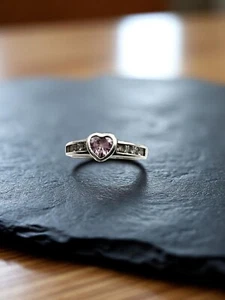 Mid-2000s Sterling Silver Cubic Zirconia Set Ring – Size N½. B484 - Picture 1 of 7