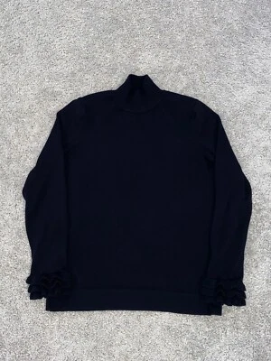 Suéter de cuello alto Calvin Klein para mujer talla pequeña manga larga negro Foto 1 de 4