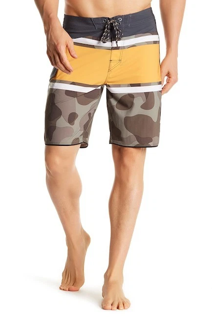 Men's Rip Curl 38 Board Shorts Aggrofader Orange Brown Camo  Print Surf - Image 1 of 1