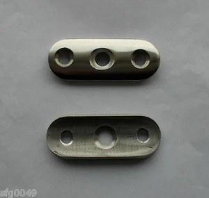 Edelstahl Handlaufträgerplatte 42,4 V2A 33,7 Handlaufplatte VA Platte Stütze - Bild 1 von 2