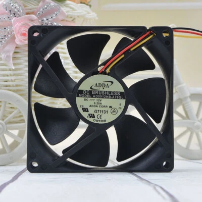 1pc ADDA AD0912HB-A76GL 12V 0.25A 9CM 9025  3-wire  Cooling Fan - Image 1 of 4