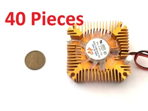 40 Pieces copper 12v 55mm 2PIN Aluminum Cooling Fan Heatsink Cooler VGA CPU - Picture 1 of 3