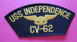 USS Independence CV-62 Forrestal-Klasse Flugzeug Carri Neu Militär Bügelbild Patch - Bild 1 von 1