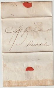 1798 2/LINE LIVERPOOL PMK LETTER JOHN GREENWOOD TO SHUTTLEWORTH ROCHDALE CANAL - Picture 1 of 2
