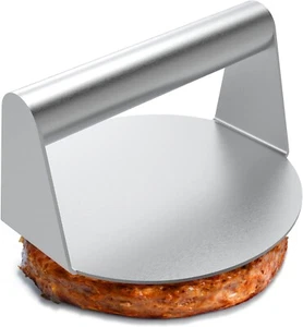 Stainless Steel Burger Press, 5.5 Inch Round Smasher, Non-Stick Smooth Hamburger - Picture 1 of 7