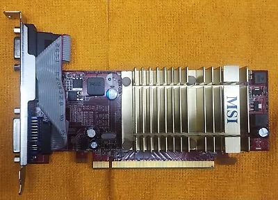 Vintage MSI ATI Radeon HD 4350 512MB PCIe Graphics Card - Tested! - R4350-MD512H - Image 1 of 4
