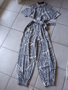 Jumpsuit, grau-weiss,Hallhuber, Gr. 34 - Bild 1 von 5