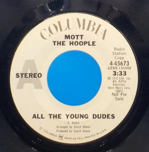 Mott The Hoople 45 All The Young Dudes / One Of The Boys - Promo HEAR H6 - Foto 1 di 2