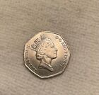 1997 D.g. Reg F.d. Elizabeth Ii 50 Pence Coin, ~beautiful Detail~ Rare Coin!