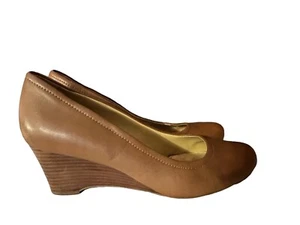 Naturalizer Hydie Women’s 9M Wedge Comfort Brown Leather Slip On - Picture 1 of 11