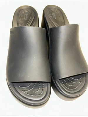 NEW Crocs Women's Brooklyn  Heel Slide Sandals Black US Size 9w - Image 1 of 4