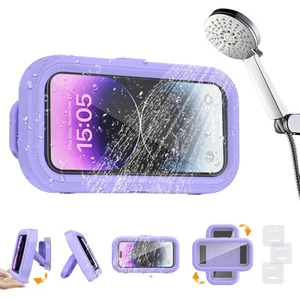 Support Mural Téléphone Smartphone Douche Salle de bains Cuisine Orientable IP65 - Imagen 1 de 8
