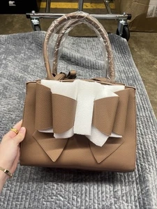 Park Bowtie Satchel Bag Shoulder Top Handle Camel Vegan Leather Detachable Strap - Bild 1 von 7