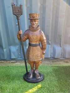 Beefeater Companion Stand Vintage Tower Of London Cast Iron Statue Poker Stand - Picture 1 of 3