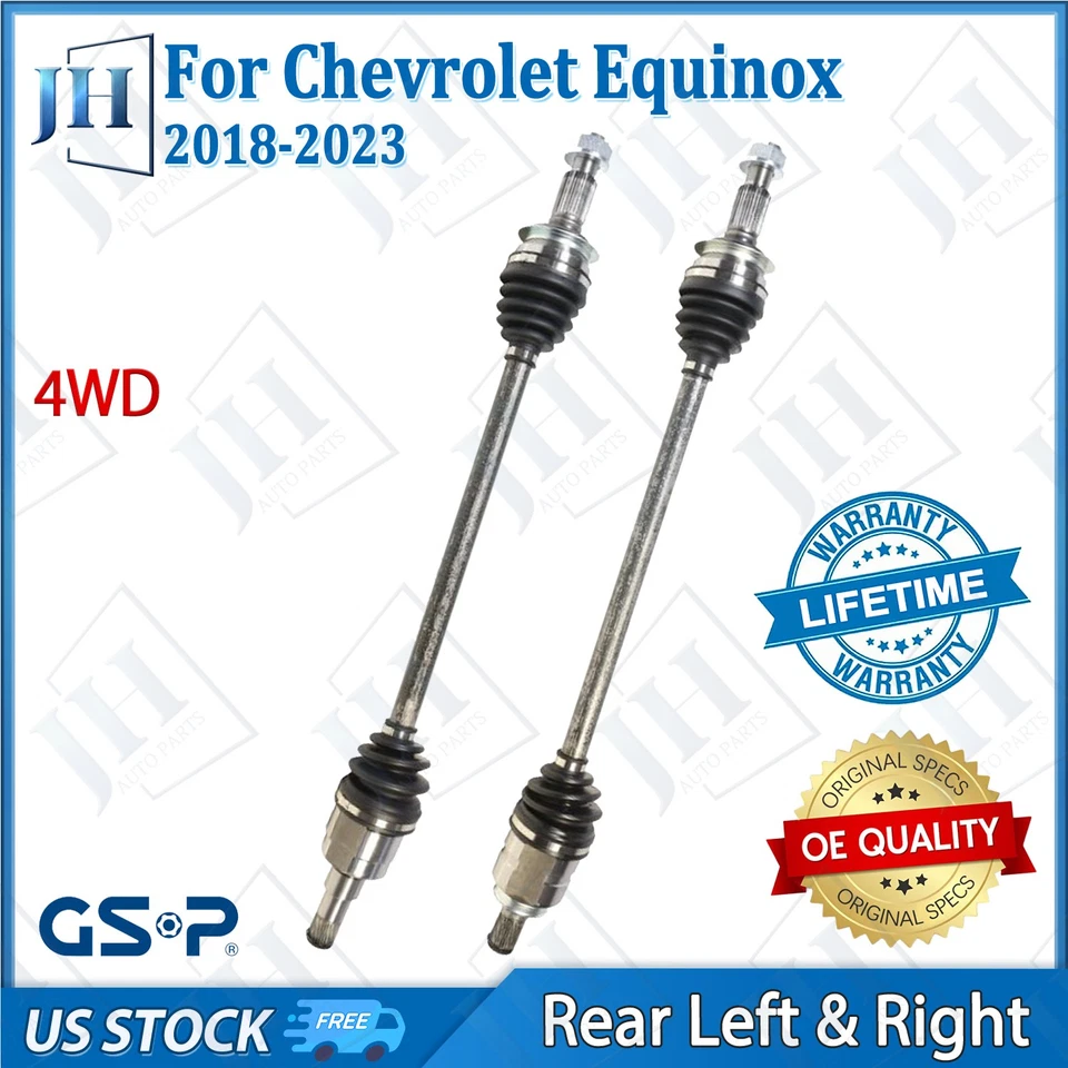 OE Rear Pair Left Right CV Axle Shaft For 2018-23 Chevy Equinox GMC Terrain 4WD - Image 1 of 4