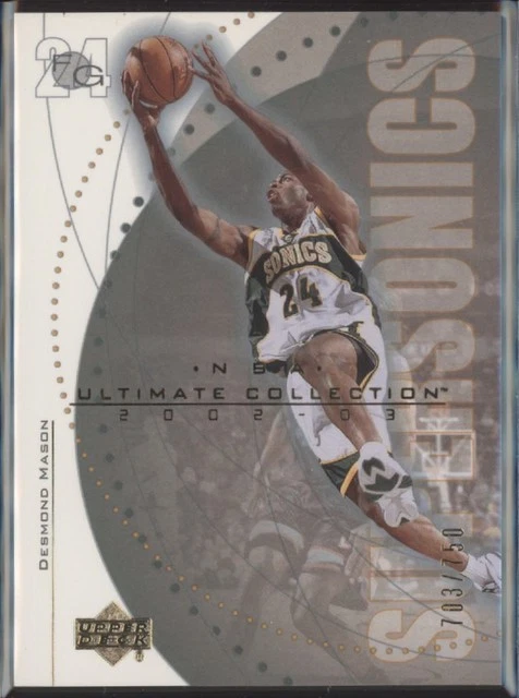 Desmond Mason UD Ultimate Collection 703/750 #62 2002-03 (21C3216) Foto 1 de 1