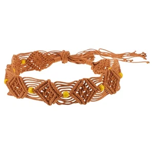 Cinturón trenzado boho para mujer: cinturón de macramé retro bohemio tejido a mano - elegante - Imagen 1 de 12