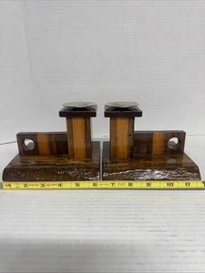 Handmade Wooden Candle Holders By Jerome P. Kaplan 2017 - Picture 1 of 6