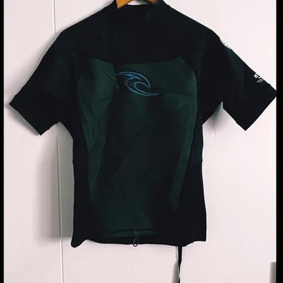 Rip Curl Dawn Patrol E3 Mens Wetsuit Jacket XXL Black Side Zip Short Sleeve - Image 1 of 4