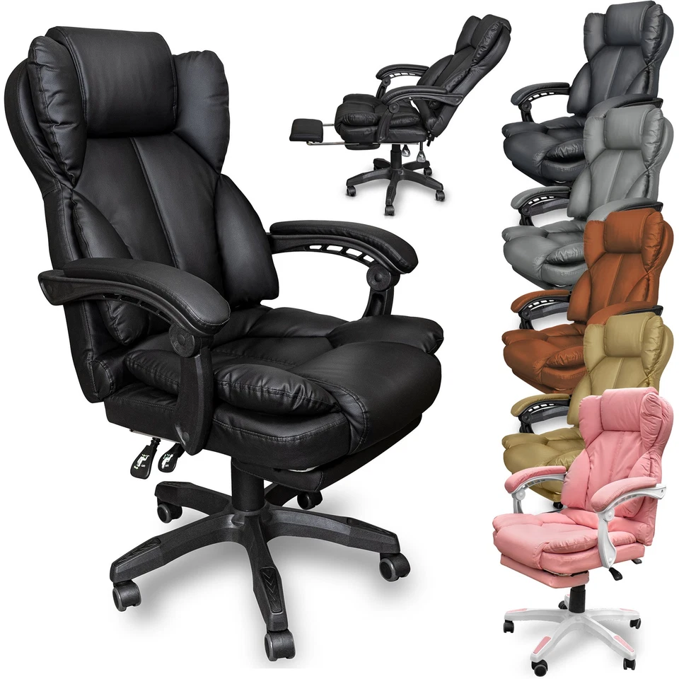 TS-BS05 Sessel Schreibtischstuhl Bürostuhl Chefsessel Fußstütze Farbauswahl - Bild 1 von 1
