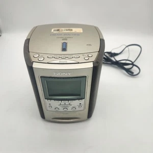 Sony Dream Machine ICF-CD863V TV Weather FM AM 4Band CD Clock Radio Alarm Works - Picture 1 of 9