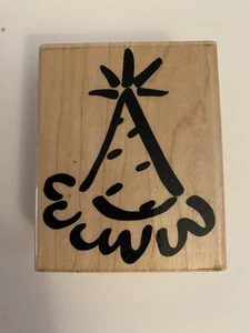 JRL Design Party Hat Wood Mounted Rubber Stamp RS77 - Picture 1 of 4