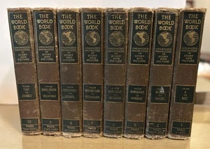 Vintage 1929 - The World Book Organized Knowledge in Story and Picture 8 Of 10 - Picture 1 of 3