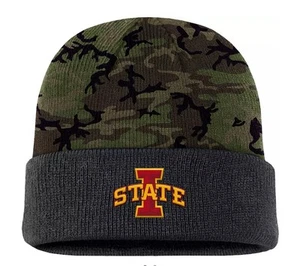 NIKE Men’s Iowa State Cyclones Camo Military Appreciation Knit Cuff Beanie New - Picture 1 of 5