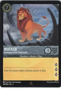 LORCANA MUFASA FOIL EN 3 185/204 - Picture 1 of 2