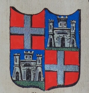 1876 ARALDICA STEMMA CAGLIARI - Imagen 1 de 1