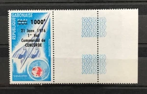 1976 GABON stamps 1st Concorde Commercial Flight - MNH - Picture 1 of 2