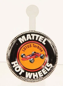 Mattel Hot Wheels Redline Lotus Turbine Metal Pin Button Badge NEAR MINT - Picture 1 of 2