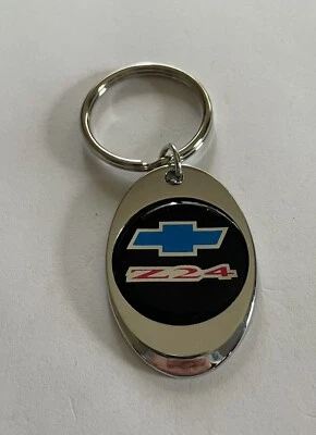 Chevy Z24 Keychain Lightweight Metal Chrome Style Finish Chevrolet Key Chain - Image 1 of 2
